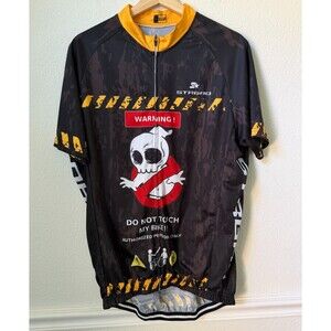 Strgao Men's Cycling Shirt Size XXL Ghostbusters Short Sleeve Full Zip